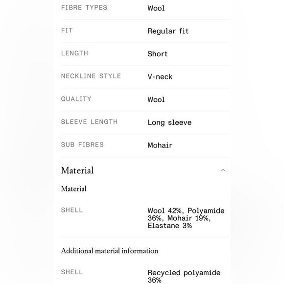 & Other Stories Gray V-Neck Dolphin Button Wool Blend Knit Cardigan. Small. NWOT - Picture 11 of 13